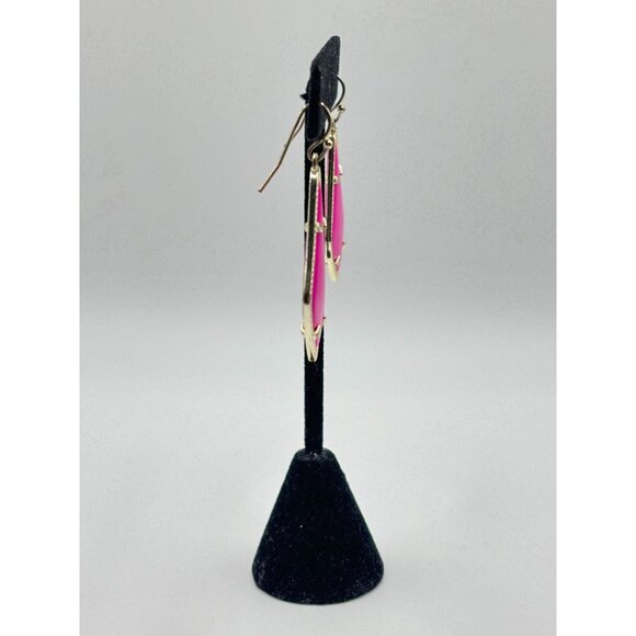 Kendra Scott Elle Drop Earrings Pink Gold-Plated Metal Lightweight & Chic Statem - Picture 7 of 7